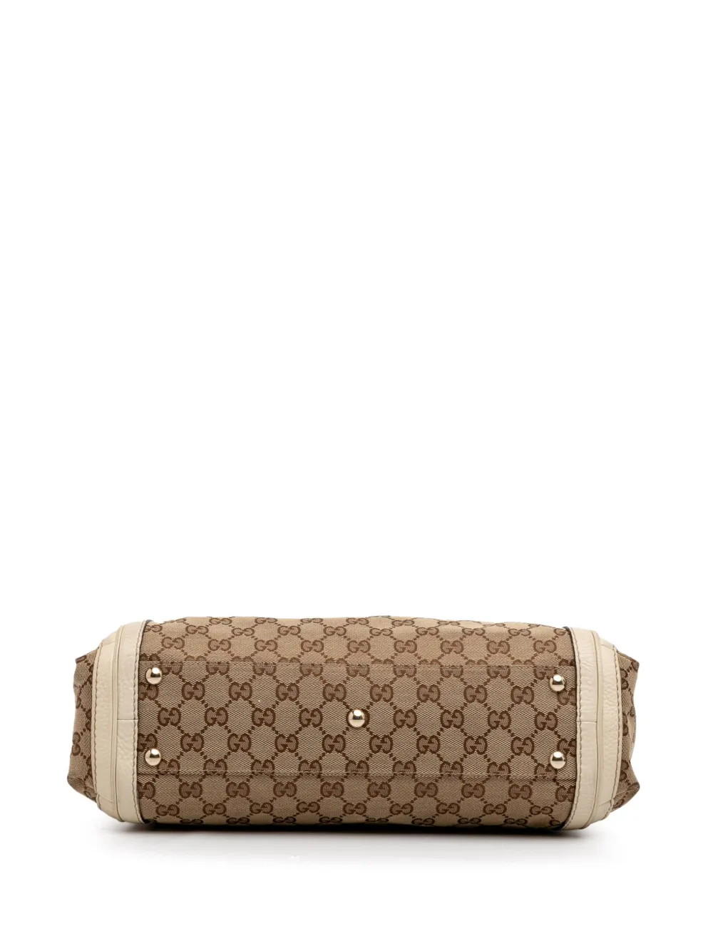 Pre-owned Gucci 2016-2025 Gg Canvas Bella Satchel In Brown