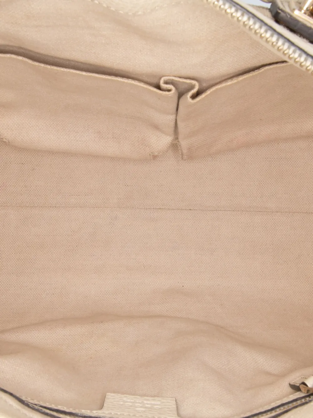 Pre-owned Gucci 2016-2025 Gg Canvas Bella Satchel In Brown