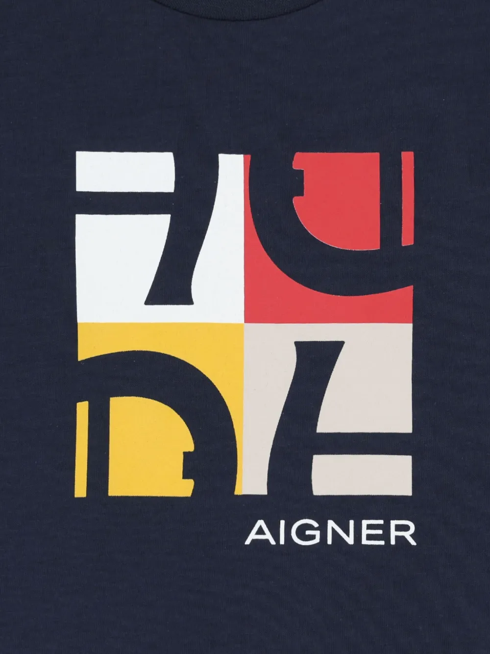 Aigner Kids T-shirt met logoprint Blauw
