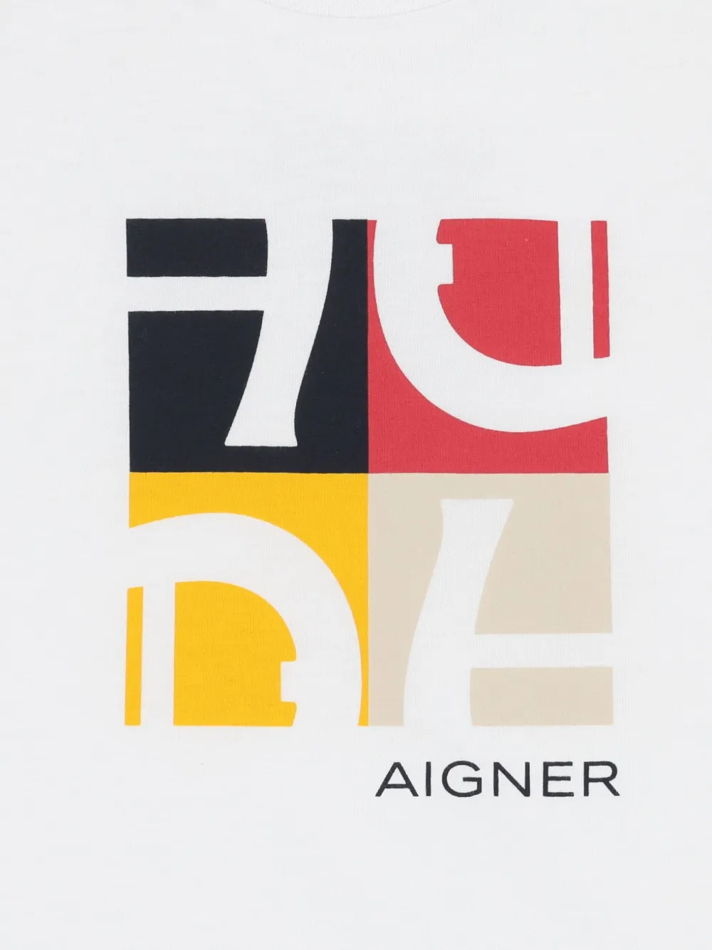 Aigner Kids T-shirt met grafische logoprint Wit