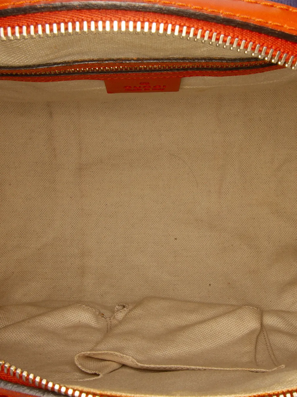 Pre-owned Gucci 2016-2025 Gg Canvas Web Joy Boston Bag Satchel In Brown