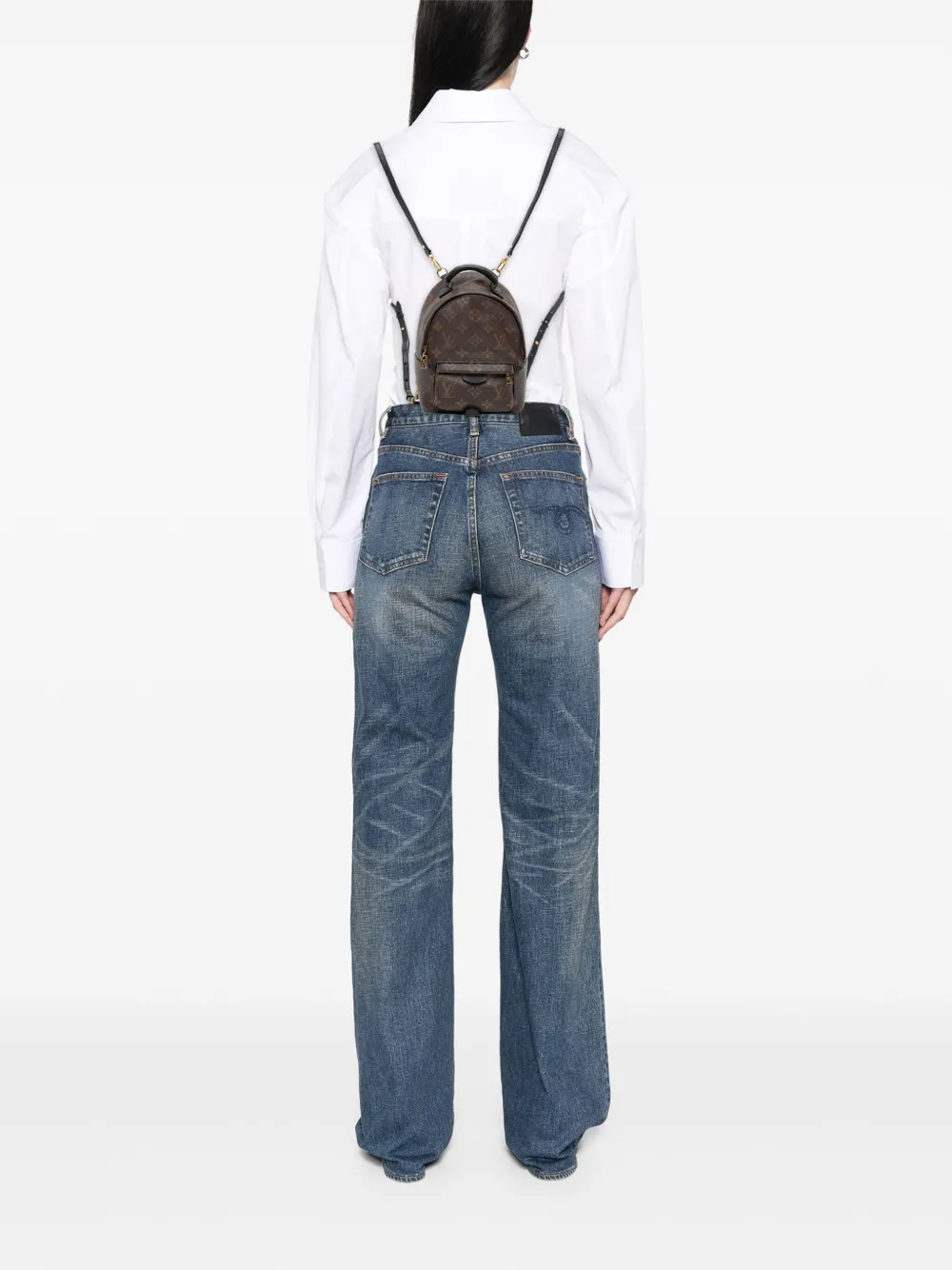 Pre-owned Louis Vuitton 2018 Monogram Mini Palm Springs Backpack In Brown