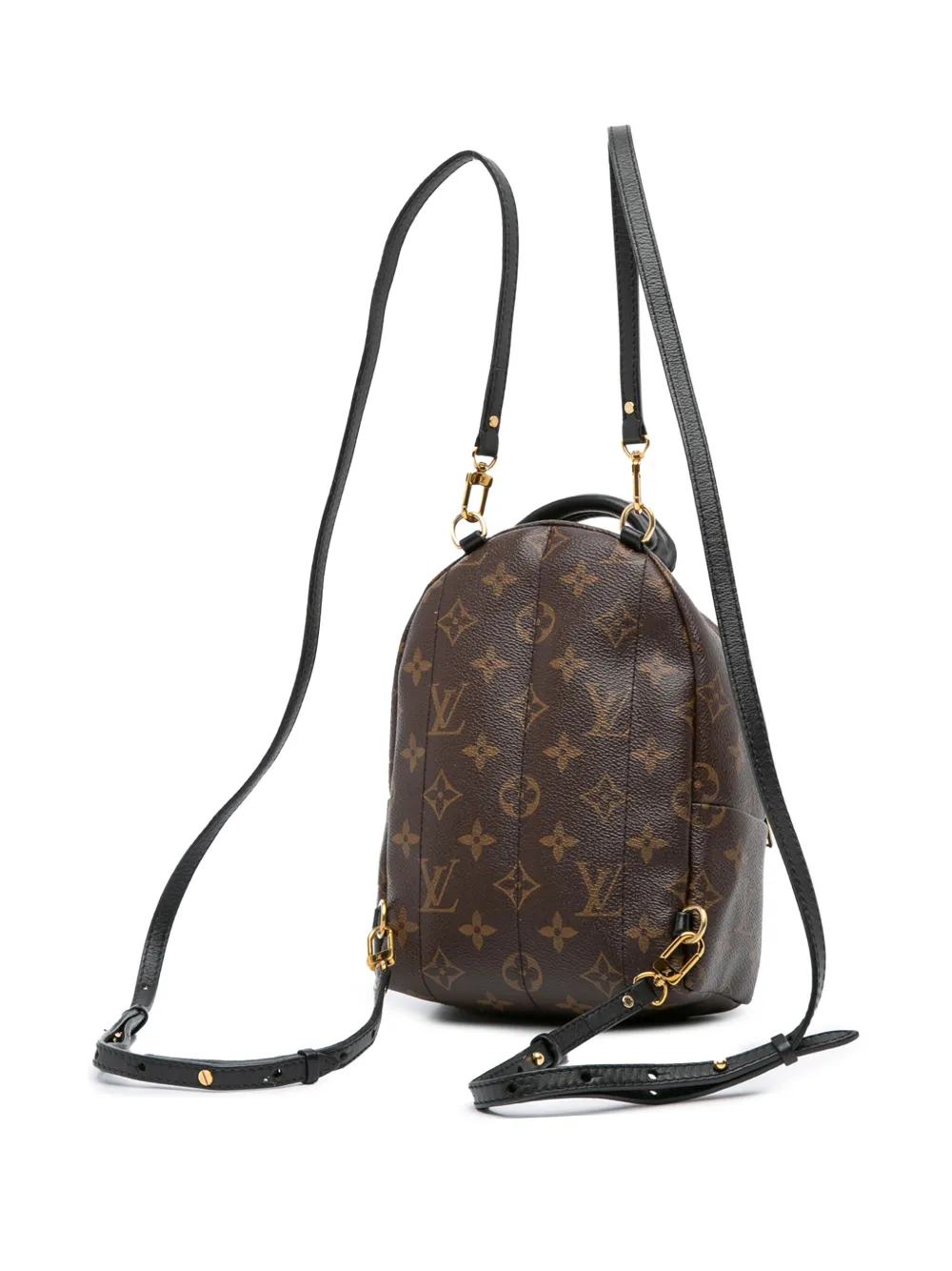 Pre-owned Louis Vuitton 2018 Monogram Mini Palm Springs Backpack In Brown