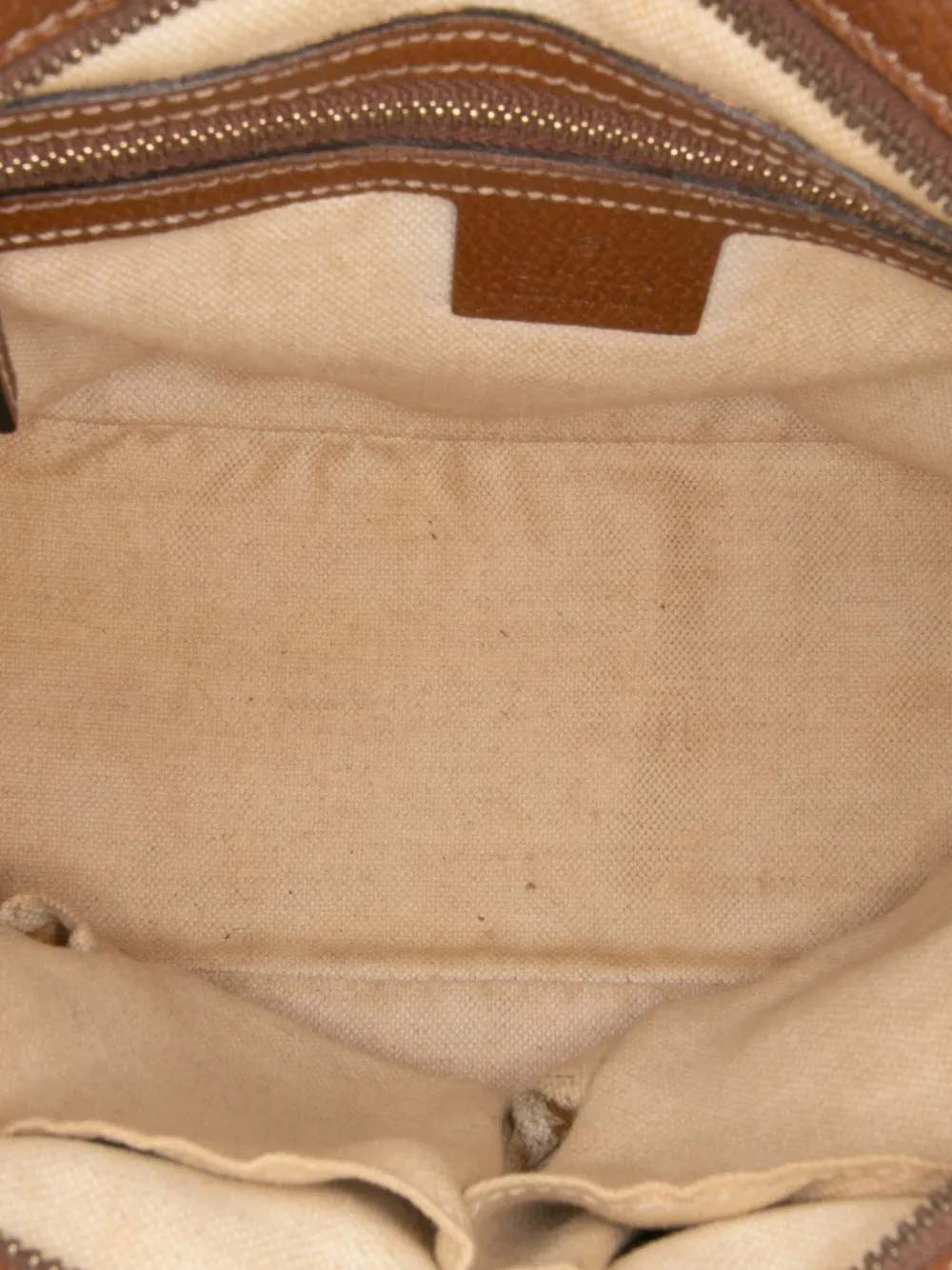 Pre-owned Gucci 2016-2025 Small Gg Canvas Bree Satchel In Brown