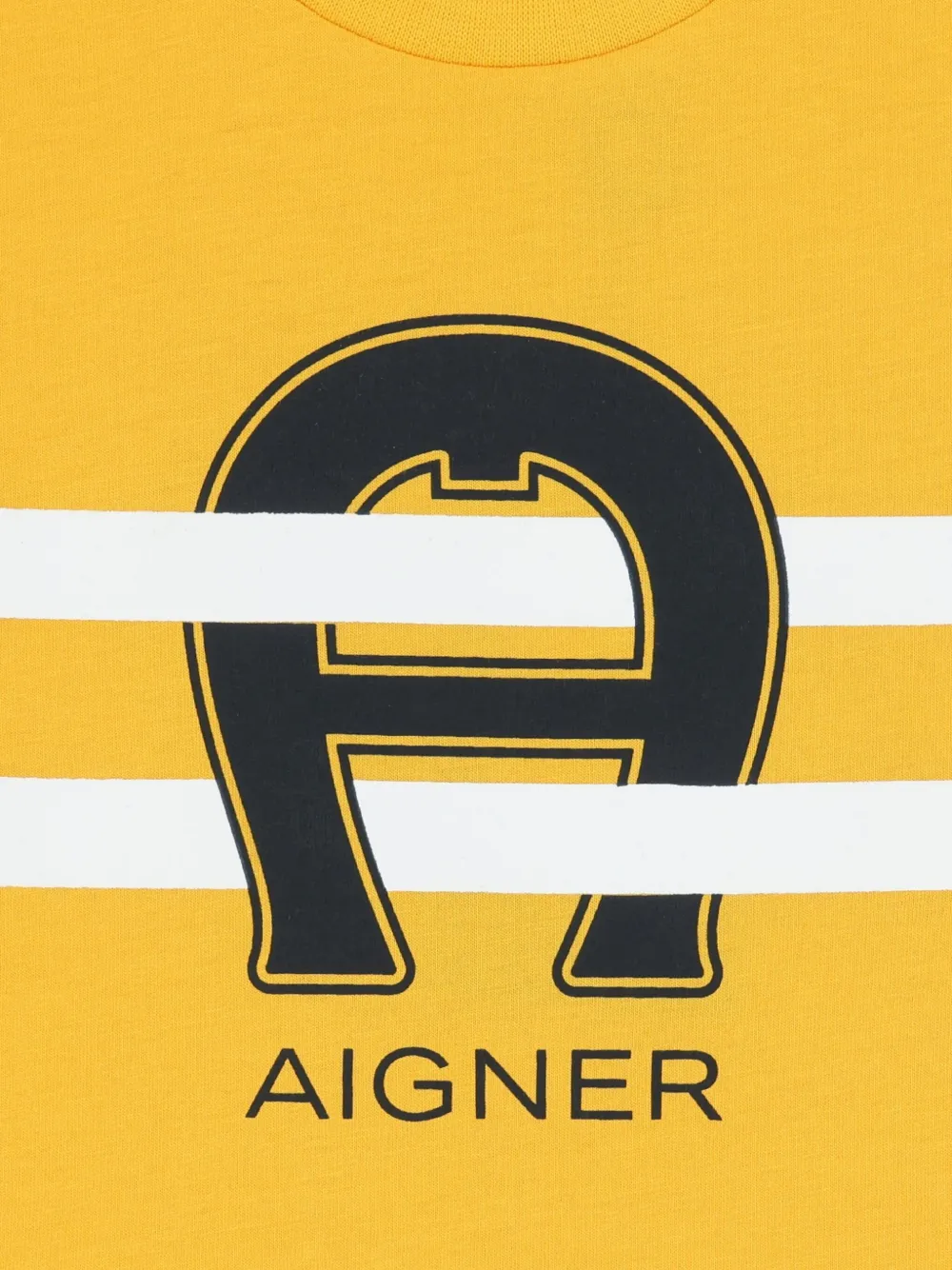 Aigner Kids T-shirt met logo Geel