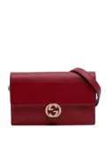 Gucci Pre-Owned 2016-2025 Leather Interlocking G Dollar Wallet on Chain crossbody bag - Red
