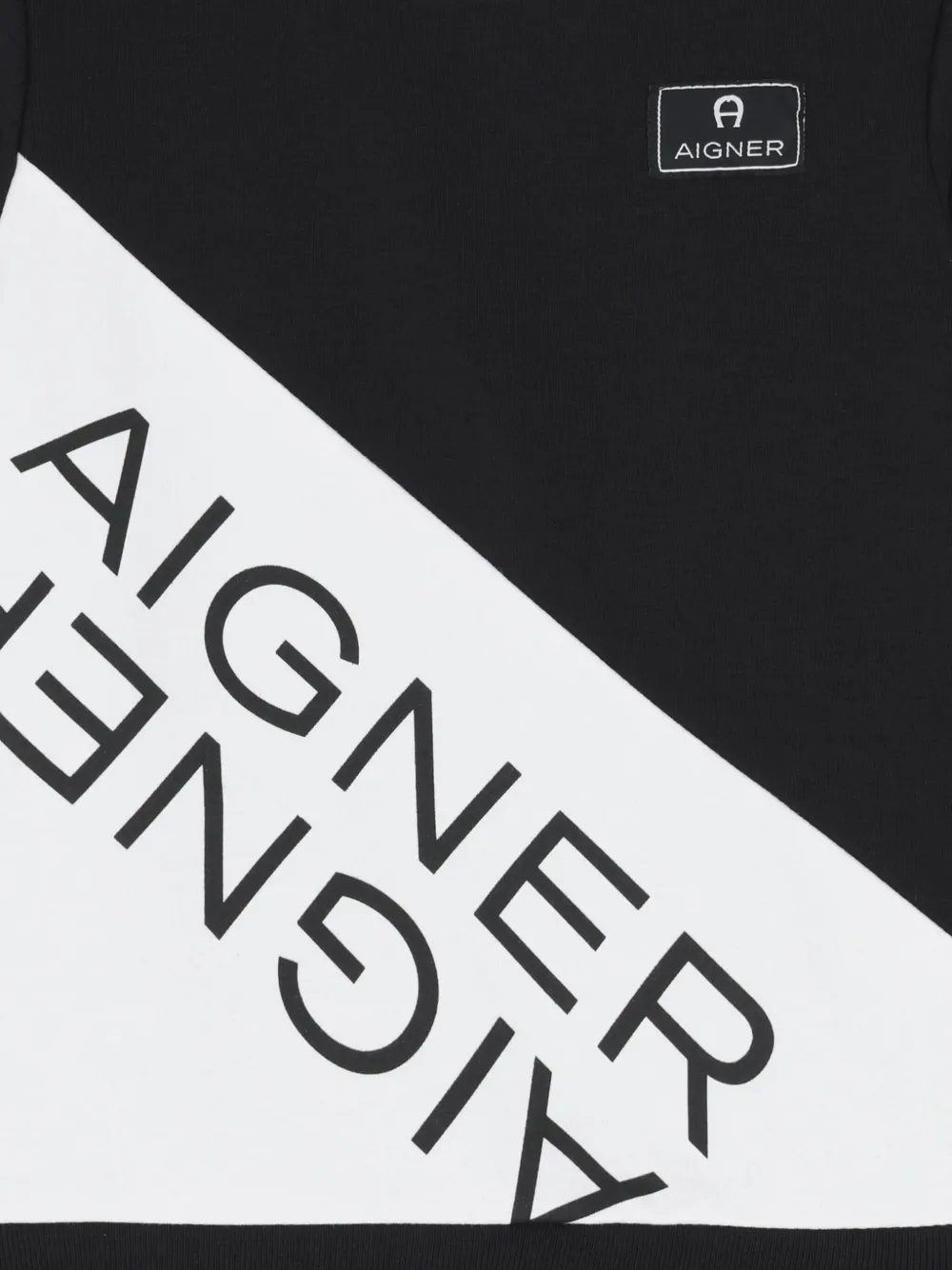 Aigner Kids Sweater met logo Zwart