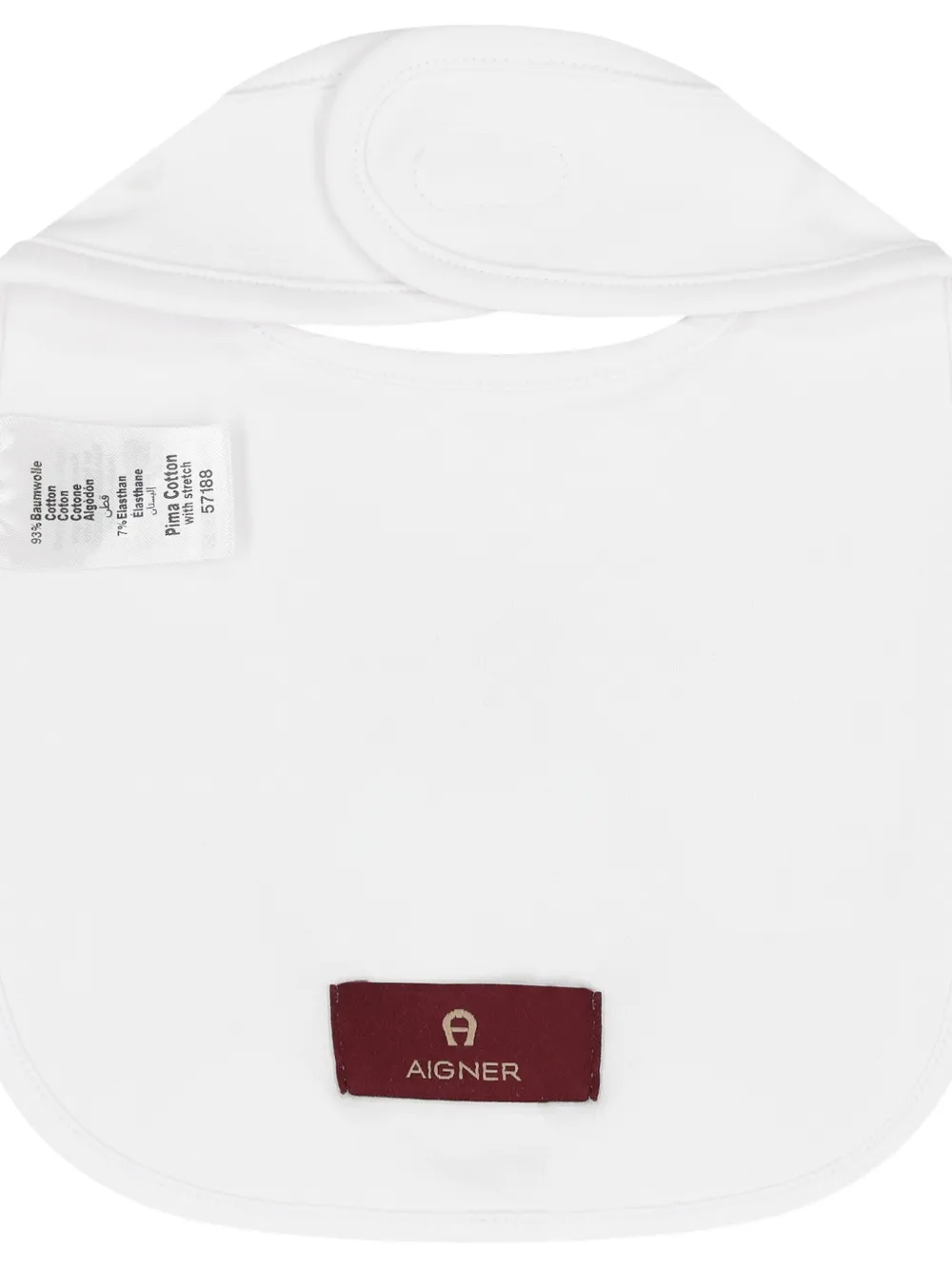 Aigner Kids teddy bear logo bib - Wit