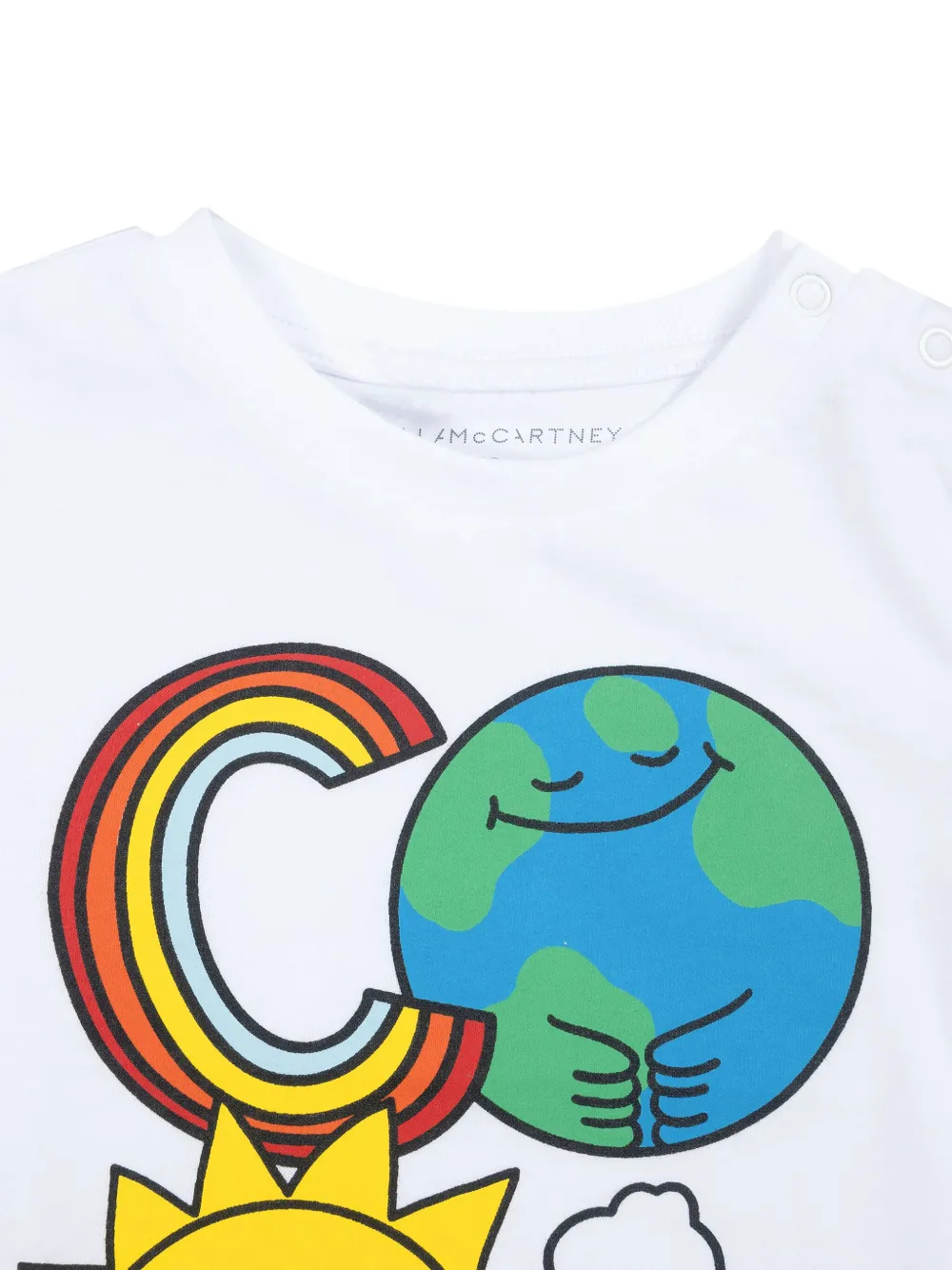 Stella McCartney Kids Earth Friends T-shirt met grafische print Wit