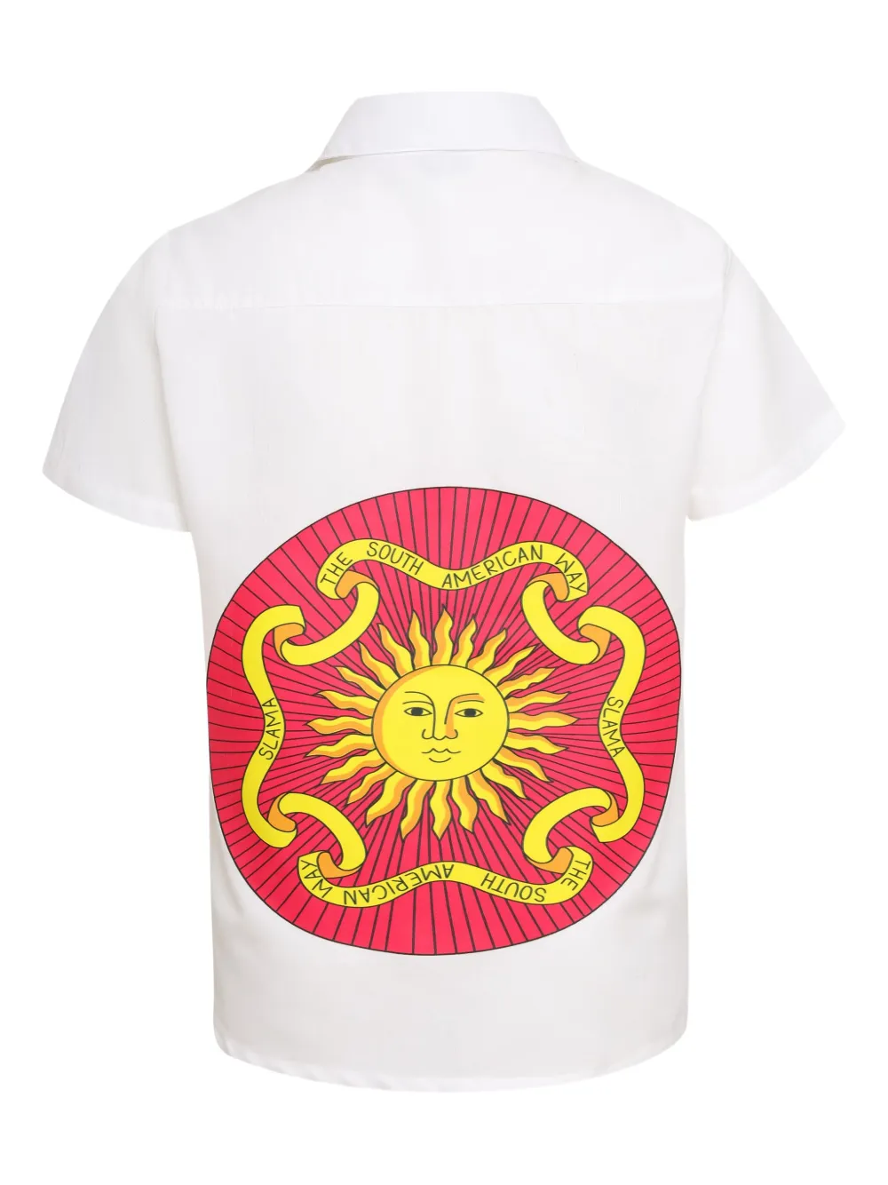 Amir Slama Shirt met zak en korte mouwen Wit