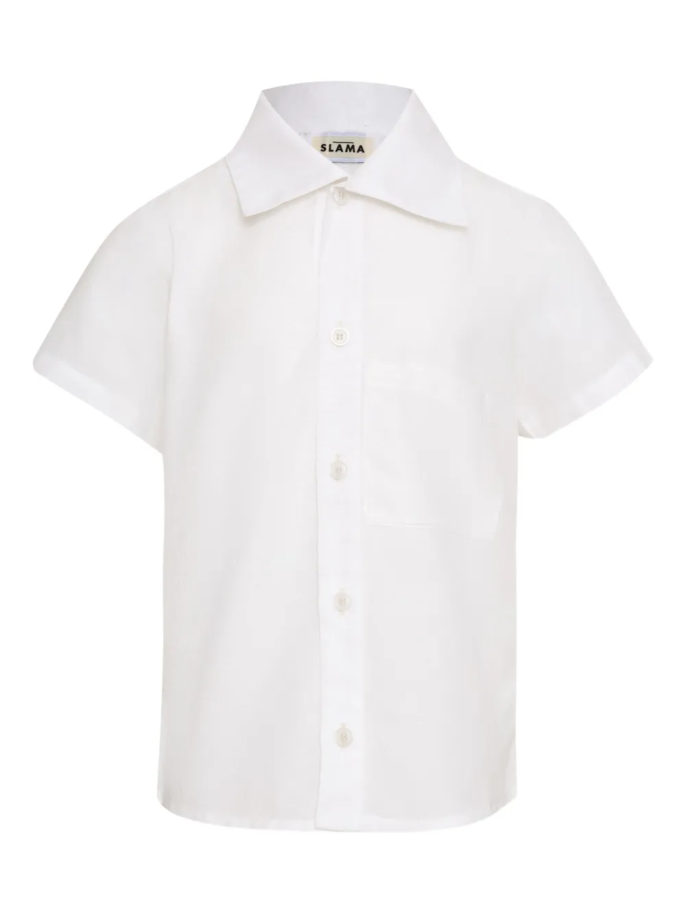 Amir Slama Shirt met zak en korte mouwen Wit