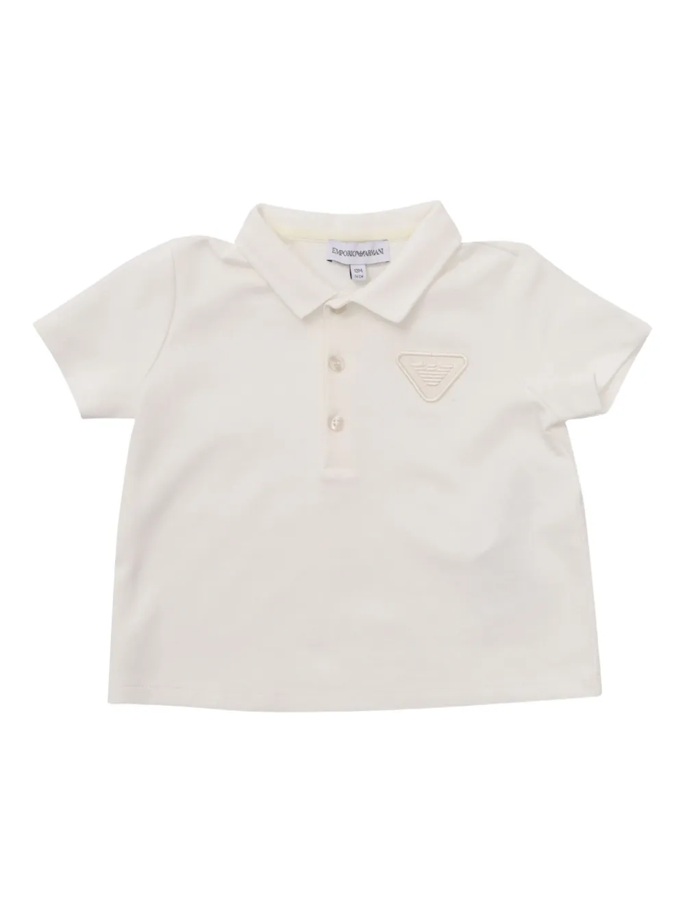 Emporio Ar i Kids Poloshirt met geborduurd logo Wit