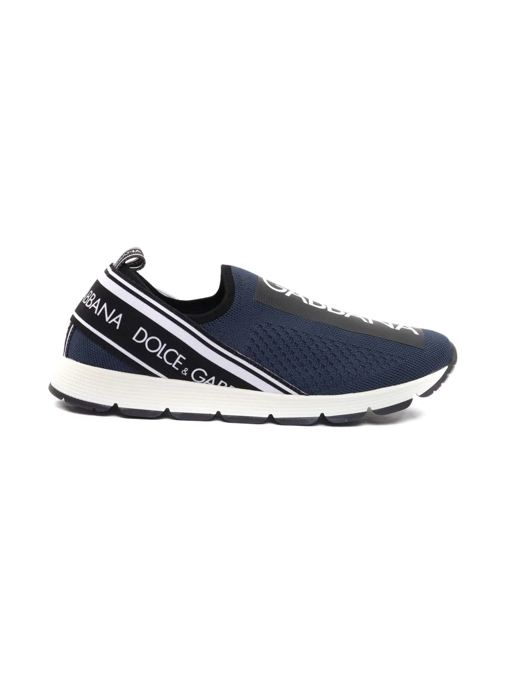 Dolce & Gabbana Kids logo-print slip-on sneakers Blue