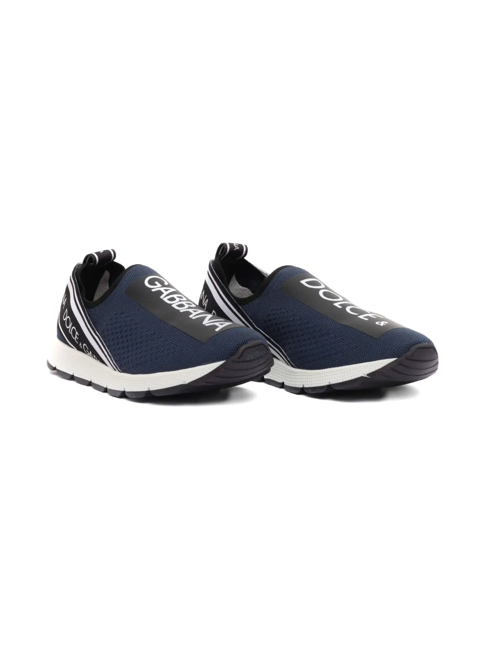 Dolce & Gabbana Kids logo-print slip-on sneakers Blue