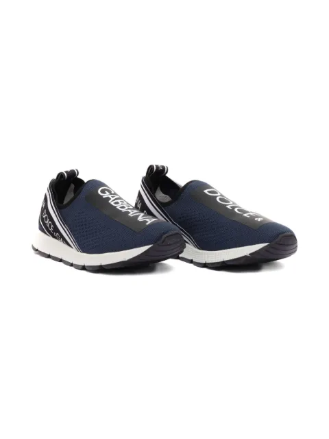 Dolce & Gabbana Kids tenis con logo estampado