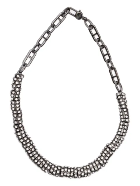 Max Mara crystal-embellished necklaces