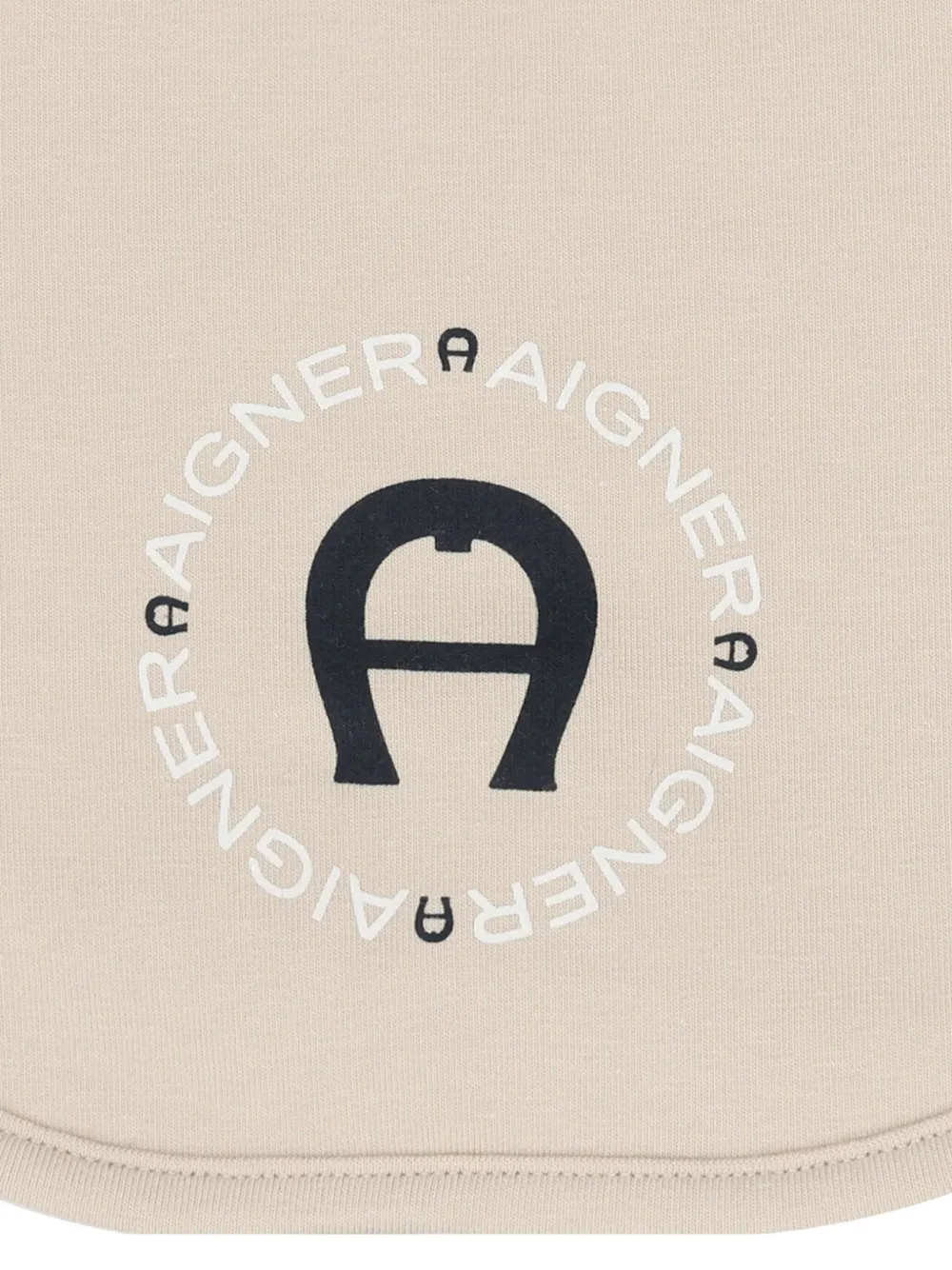 Aigner Kids logo-embroidered baby bib Beige