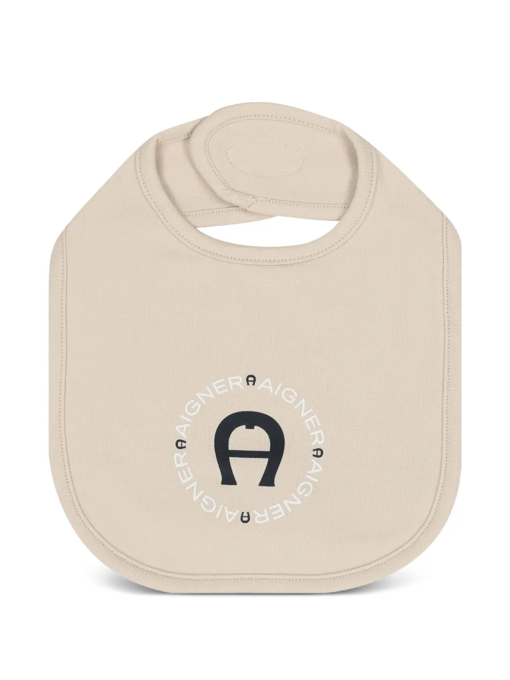 Aigner Kids logo-embroidered baby bib Beige