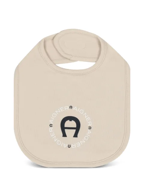 Aigner Kids logo-embroidered baby bib