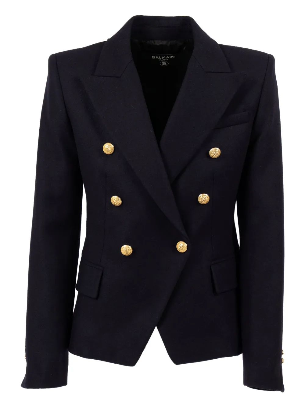 Balmain Kids Jack met dubbele rij knopen en gouden knoop Blauw