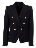 Balmain Kids gold-button double-breasted jacket - Blue