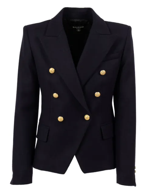 Balmain Kids gold-button double-breasted jacket