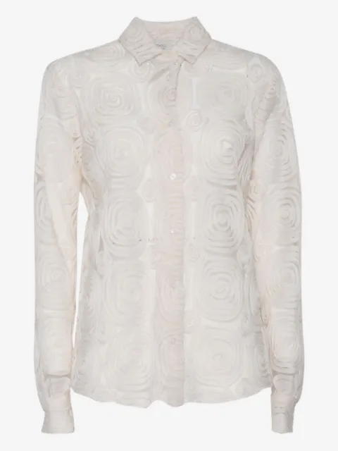 Mazzarelli rose-pattern shirt