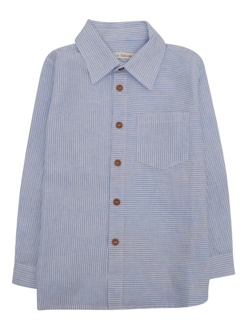 Zhoe & Tobiah Gestreept shirt met knopen Blauw