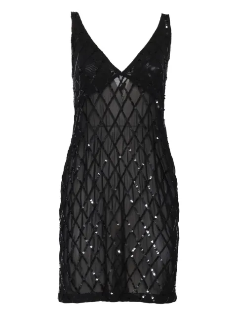P.A.R.O.S.H. sequin-embellished V-neck cocktail dress