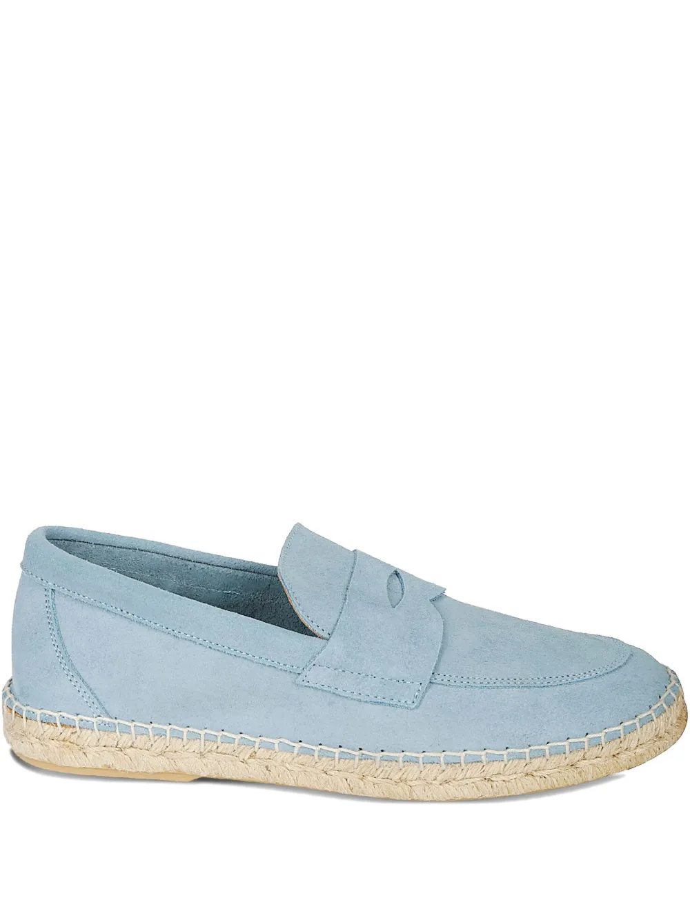 Abarca Penny-strap Suede Loafers In Blue