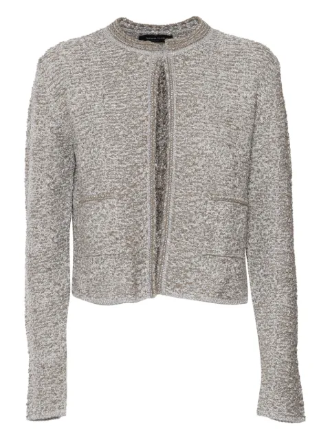 Fabiana Filippi lurex-tweed crew-neck jacket