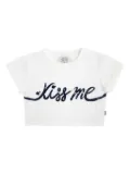 MAGIL letter-print cropped T-shirt - White