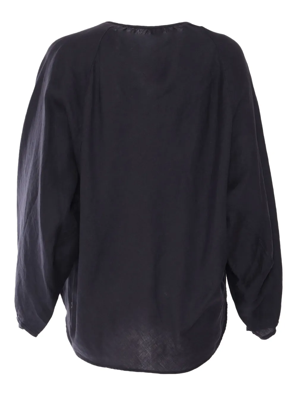 ASPESI Top met ballonmouwen en gestrikte hals Blauw