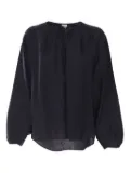 ASPESI balloon-sleeve tie-neck top - Blue