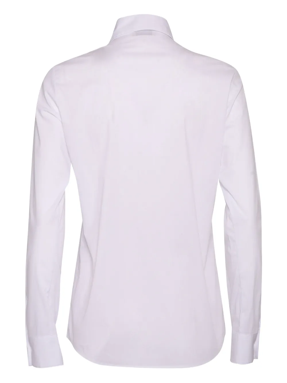 Mazzarelli Blouse met lange mouwen en kraag - Wit
