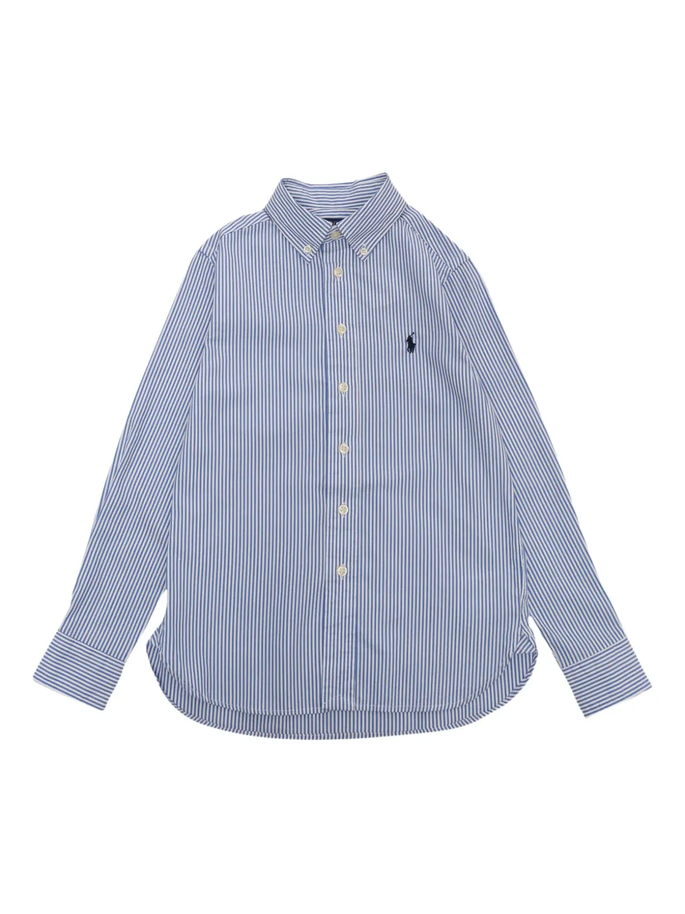 POLO RALPH LAUREN KIDS Gestreiftes Button-down-Hemd - Blau