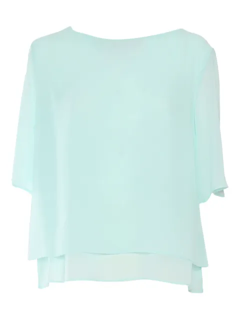 Clips layered chiffon blouse