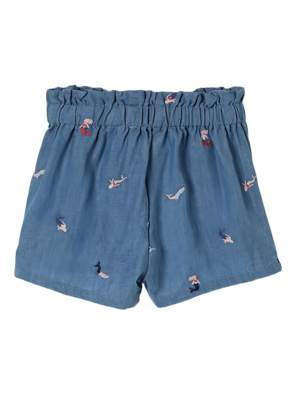 Tartine Et Chocolat Elastische shorts met geborduurde zeemeermin - Blauw