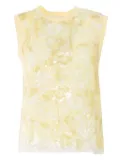 Ermanno Scervino sequin-embellished sleeveless top - Yellow