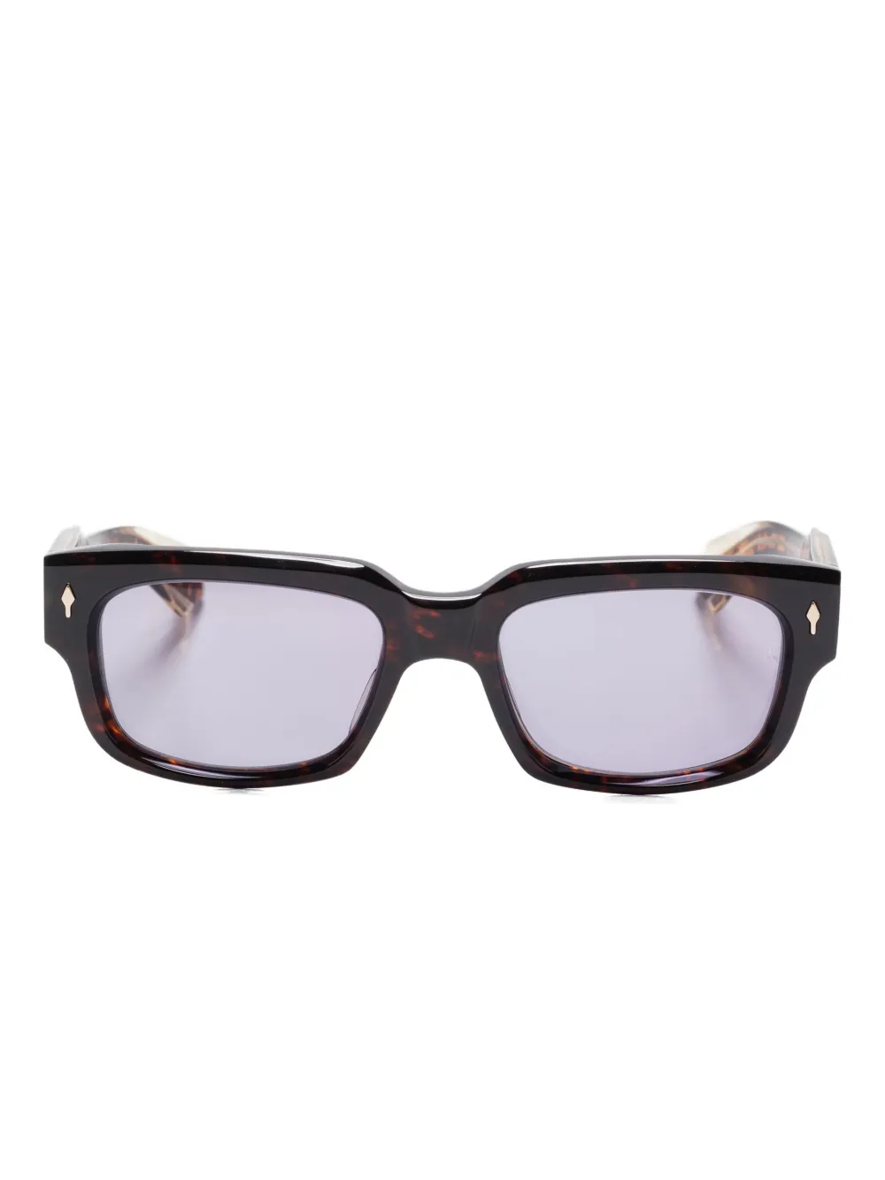 Jacques Marie Mage tortoiseshell rectangle sunglasses | Brown | Image 1