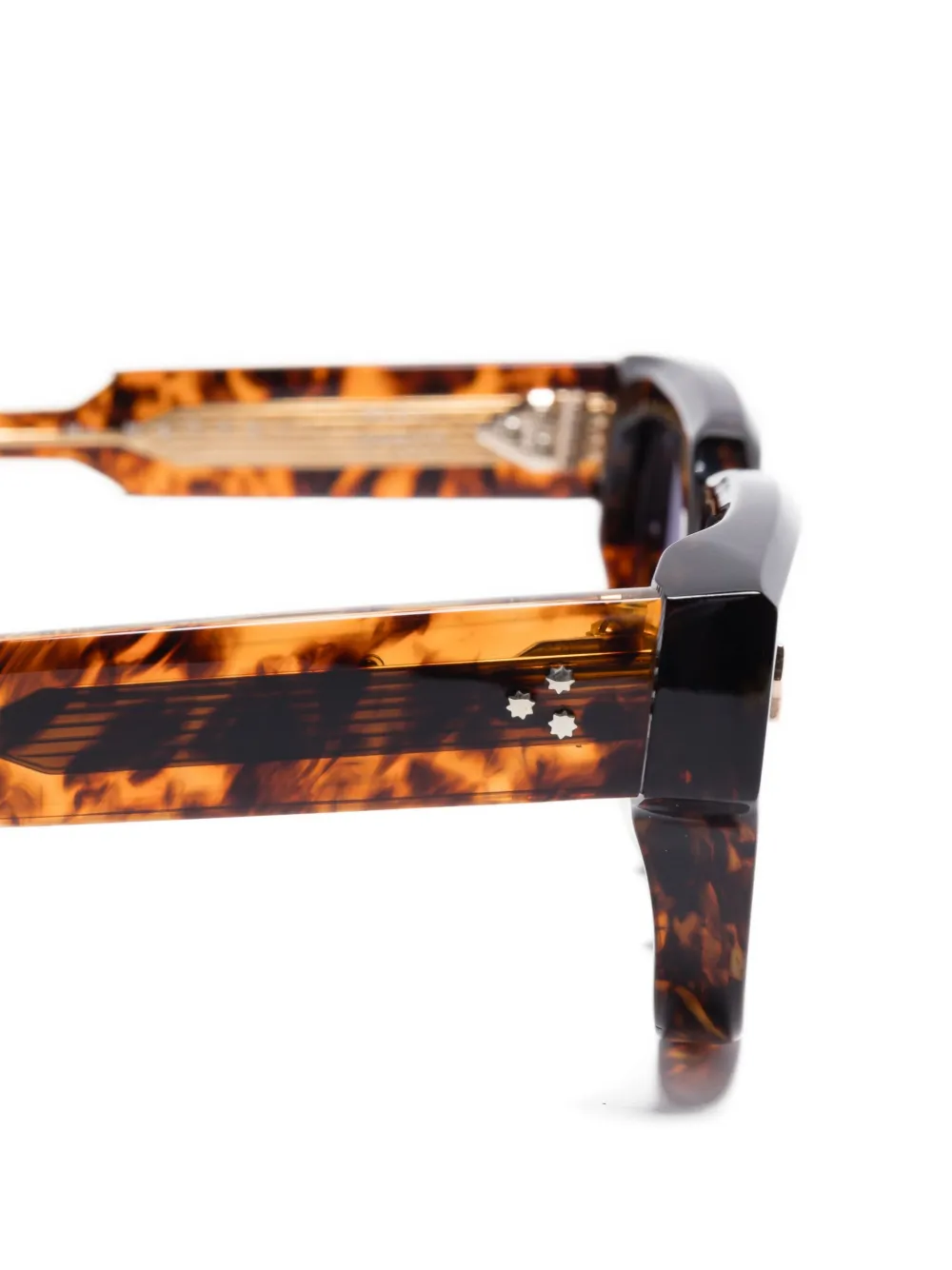 Jacques Marie Mage Tortoiseshell Rectangle Sunglasses In Brown