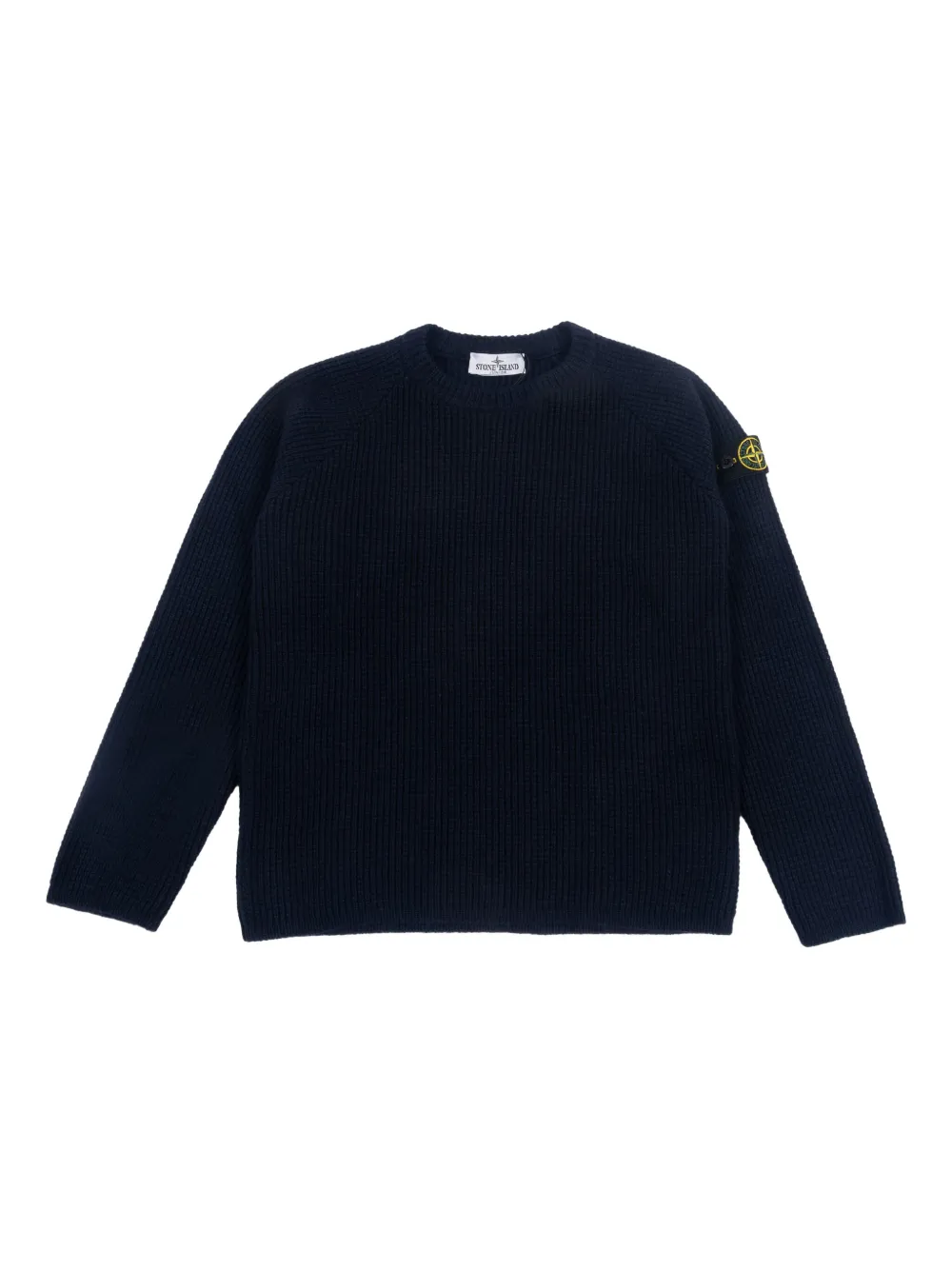 Stone Island Junior raglan-sleeve sweater Blauw