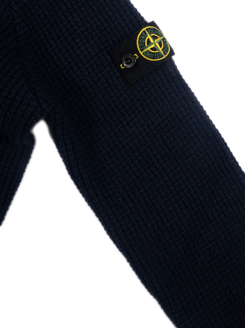 Stone Island Junior raglan-sleeve sweater Blauw