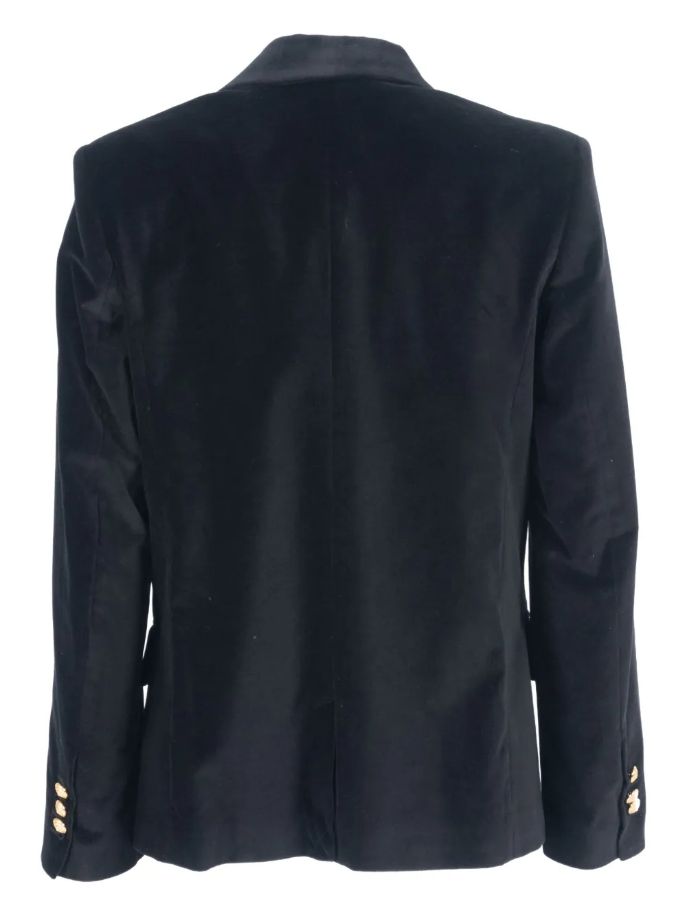 Balmain Kids Fluwelen jack met gouden knopen Zwart