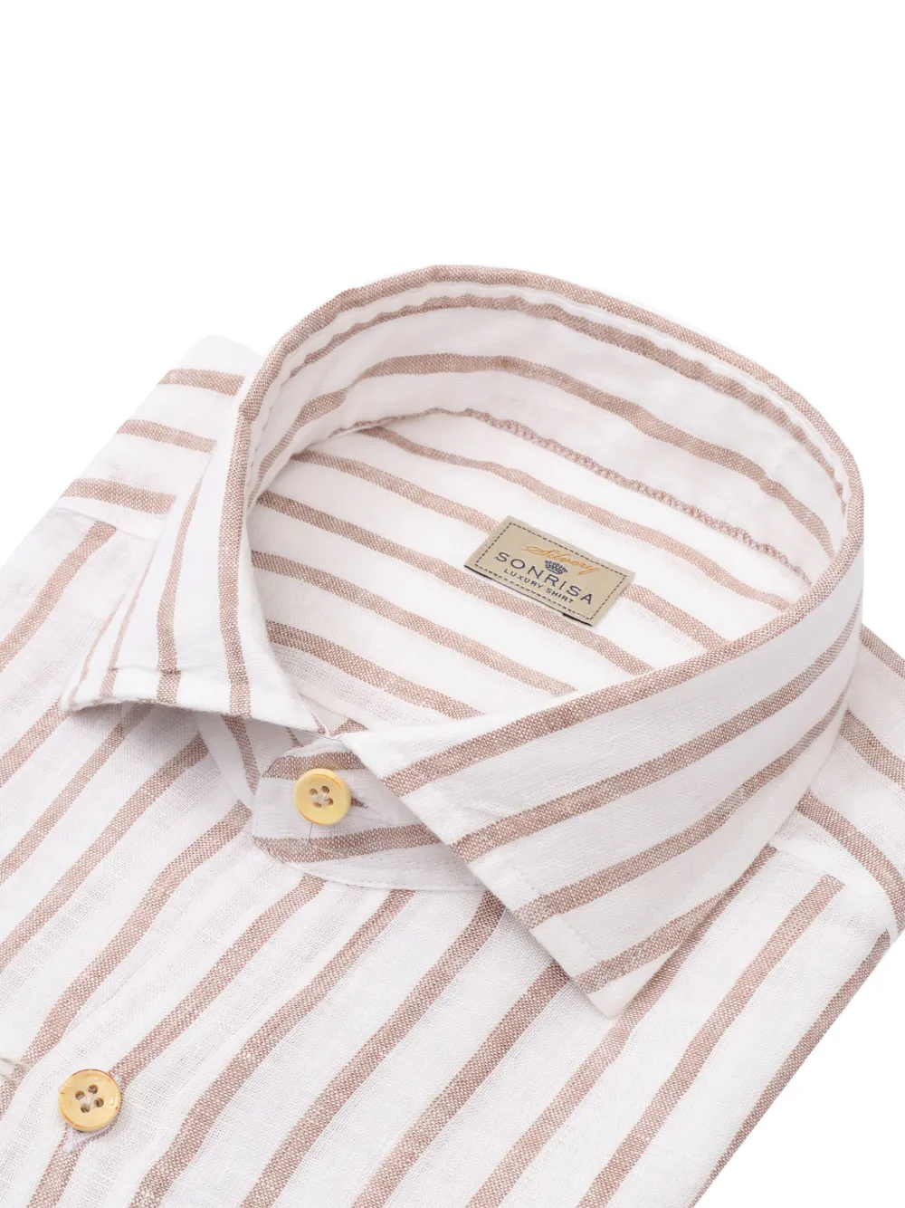 Sonrisa striped linen shirt - Wit