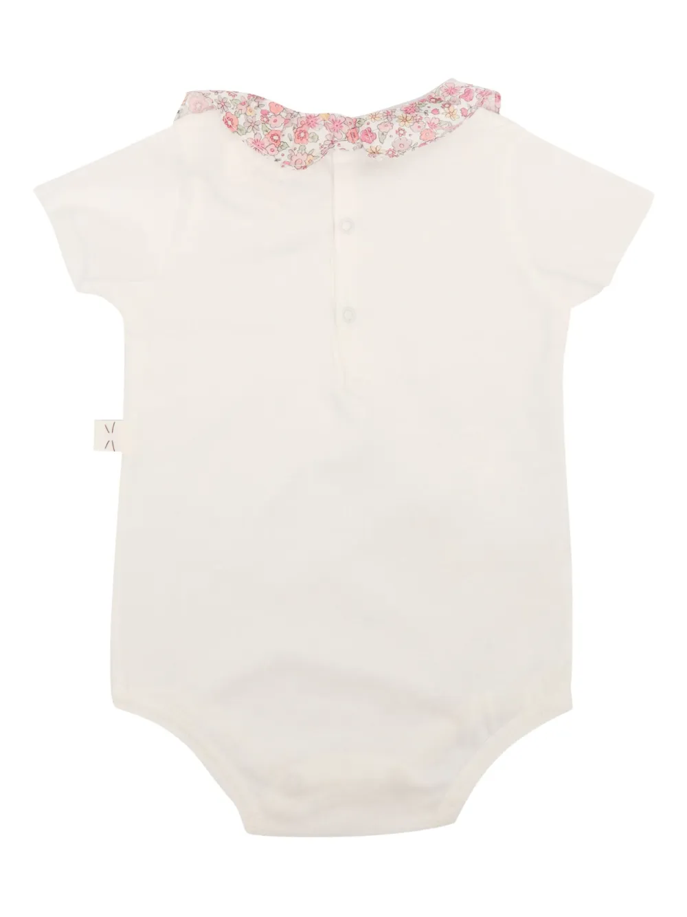 TEDDY & MINOU Romper met bloemenkraag Wit