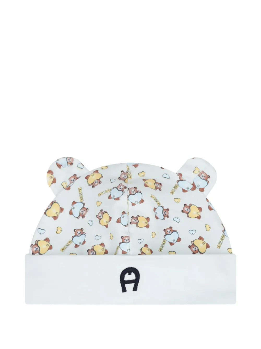 Aigner Teddy-bear Print Hat In White