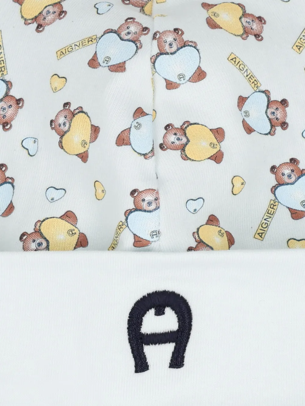 Aigner Kids Hoed met teddybeerprint Blauw