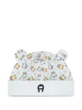 Aigner Kids teddy-bear print hat - Blue