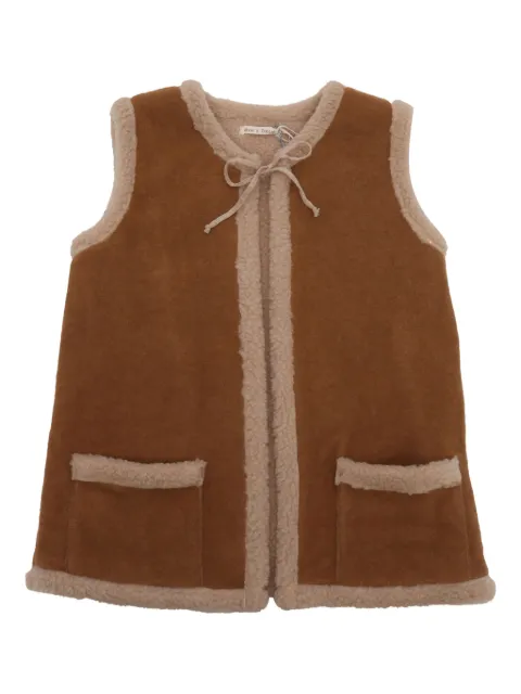 Zhoe & Tobiah tie-neck fleece gilet